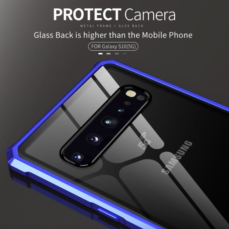 Buckle Series Metal Frame + Tempered Glass Protective Case for Galaxy S10 5G