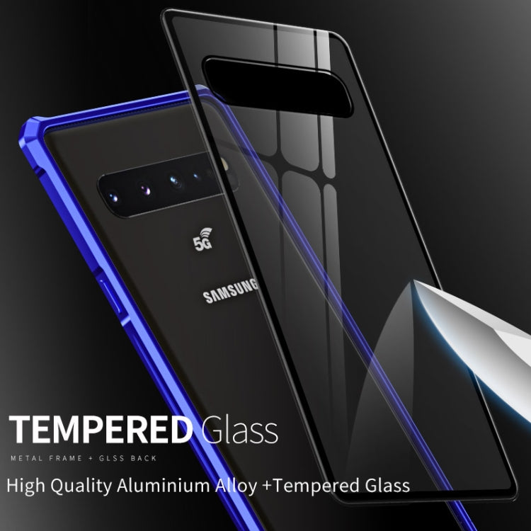 Buckle Series Metal Frame + Tempered Glass Protective Case for Galaxy S10 5G