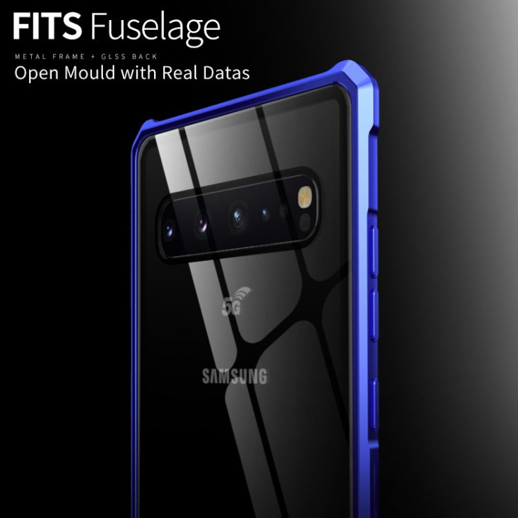 Buckle Series Metal Frame + Tempered Glass Protective Case for Galaxy S10 5G