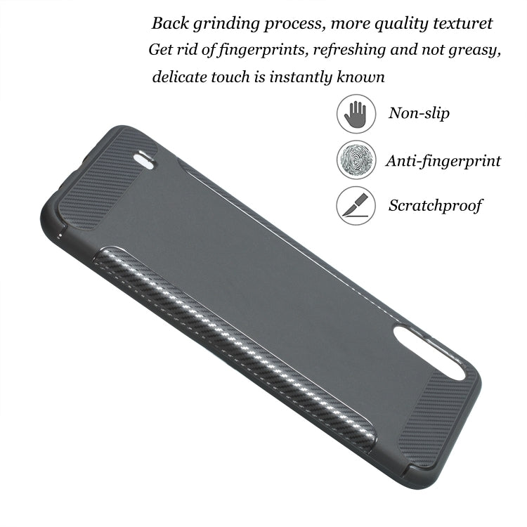 Carbon Fiber Anti-slip TPU Protective Case for Galaxy M10