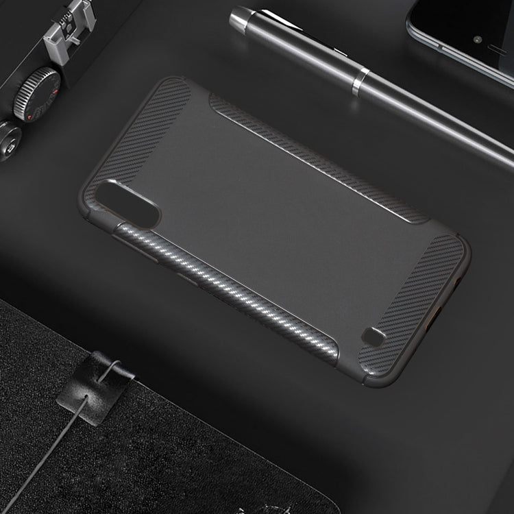 Carbon Fiber Anti-slip TPU Protective Case for Galaxy M10
