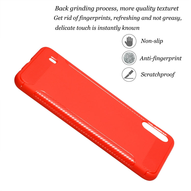 Carbon Fiber Anti-slip TPU Protective Case for Galaxy M10