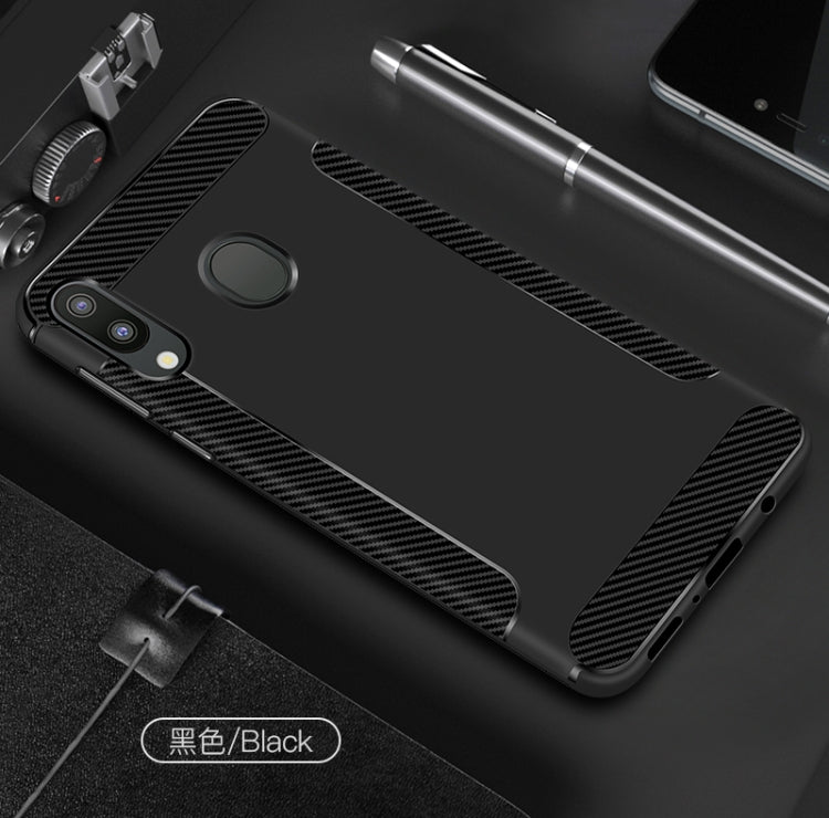 Carbon Fiber Anti-slip TPU Protective Case for Galaxy M20