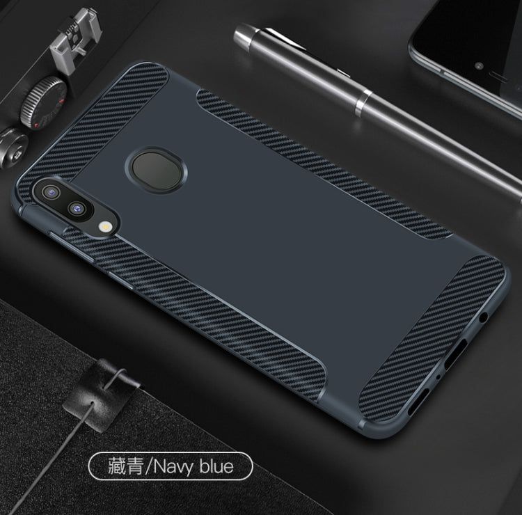 Carbon Fiber Anti-slip TPU Protective Case for Galaxy M20