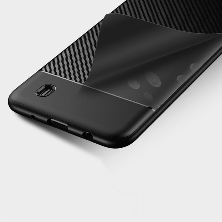 Lewei Series Carbon Fiber Texture TPU Protective Case for Galaxy M10 (Black)