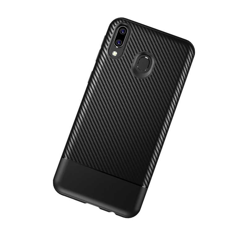 Lewei Series Carbon Fiber Texture TPU Protective Case for Galaxy M20