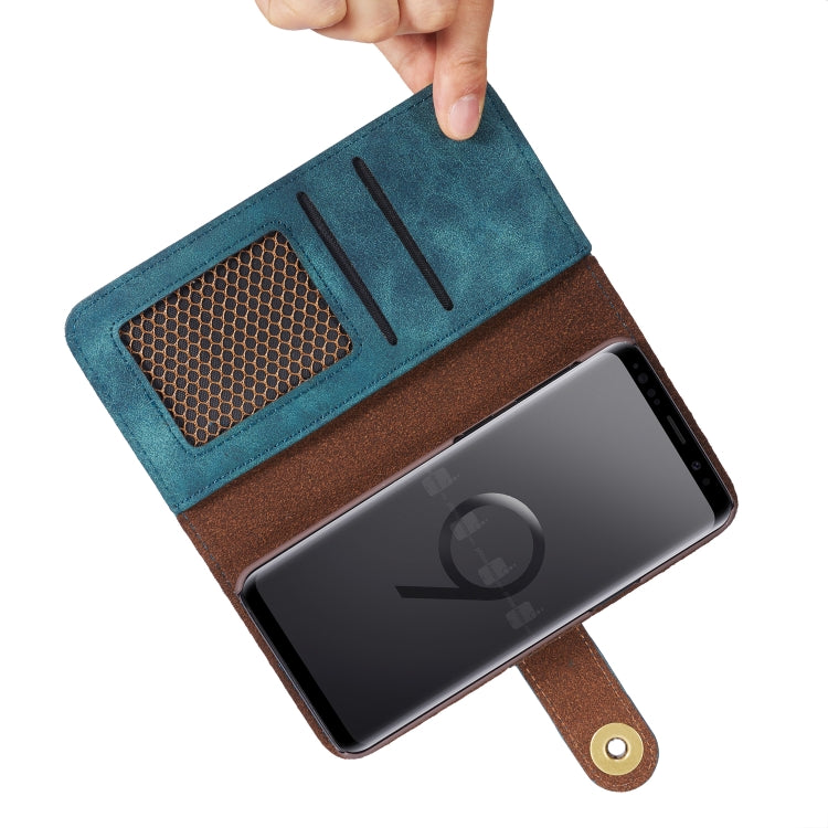 Magnetic Absorption Detachable Retro Style Horizontal Flip Leather Case for Galaxy S9, with Holder & Card Slots & Wallet