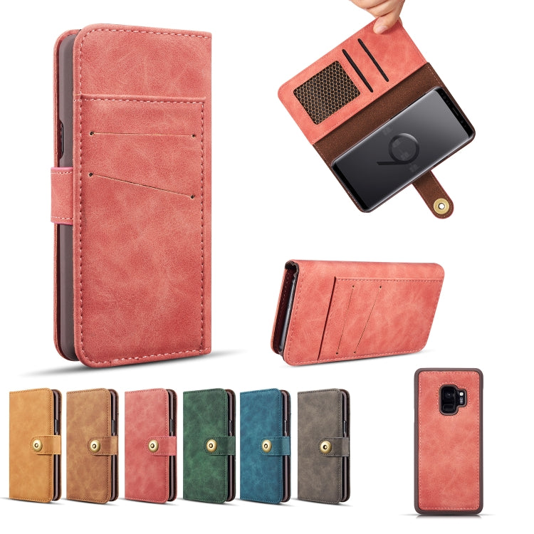 Magnetic Absorption Detachable Retro Style Horizontal Flip Leather Case for Galaxy S9, with Holder & Card Slots & Wallet