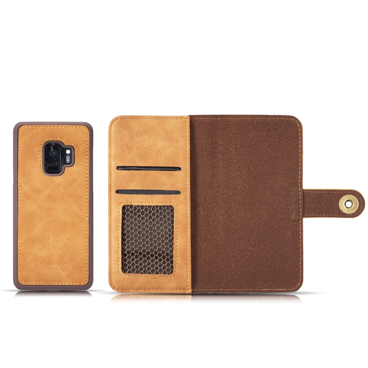 Magnetic Absorption Detachable Retro Style Horizontal Flip Leather Case for Galaxy S9, with Holder & Card Slots & Wallet