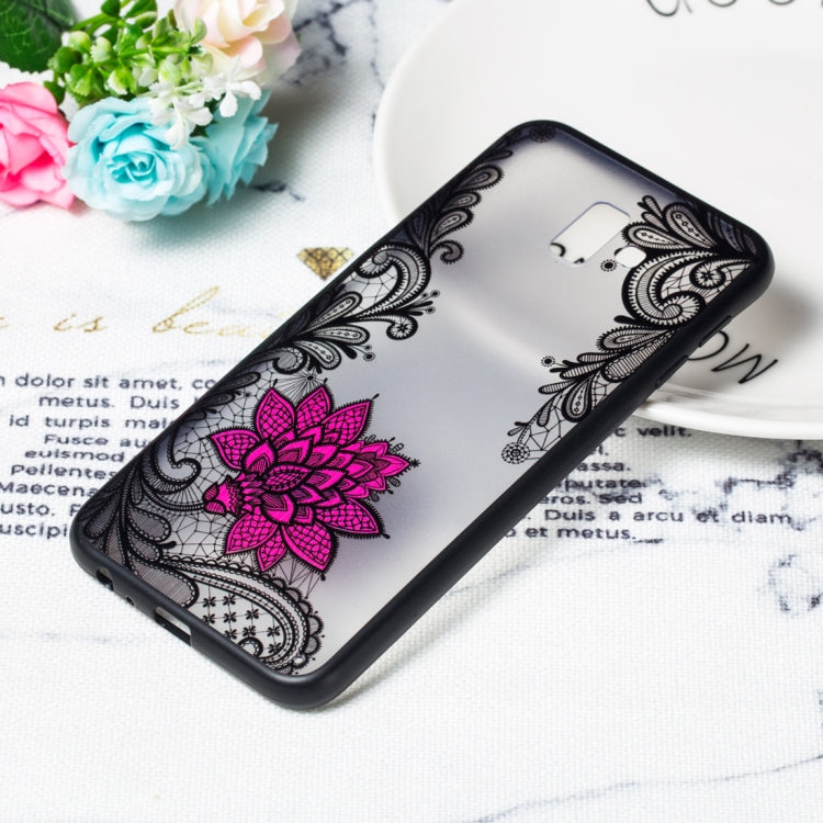 Small Lotus Pattern Embossed Lace + PC Case for Galaxy J4 Prime