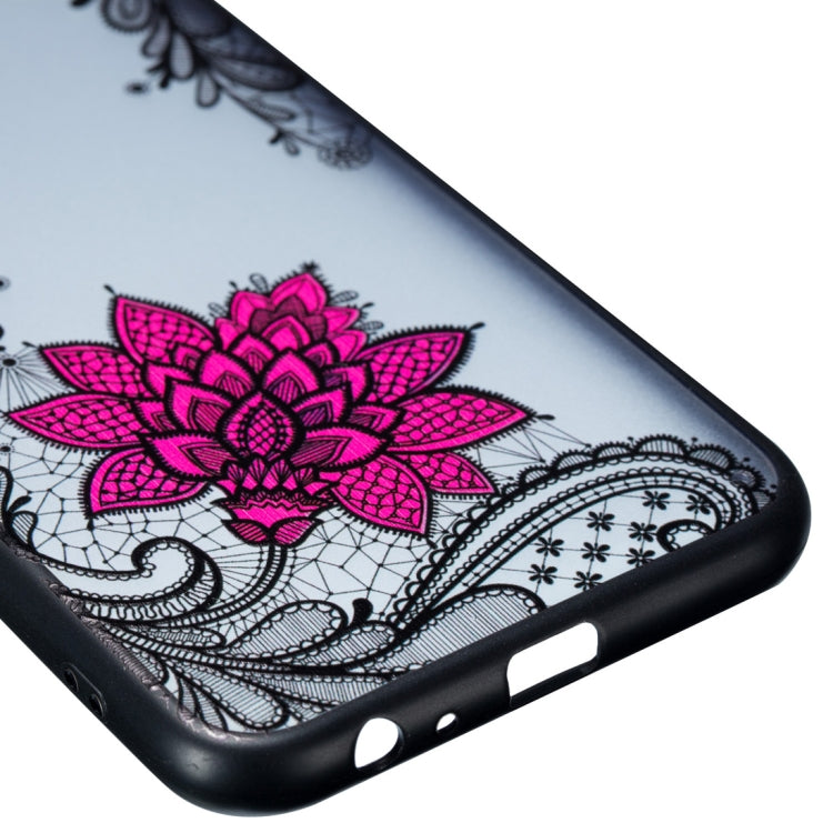 Small Lotus Pattern Embossed Lace + PC Case for Galaxy J4 Prime
