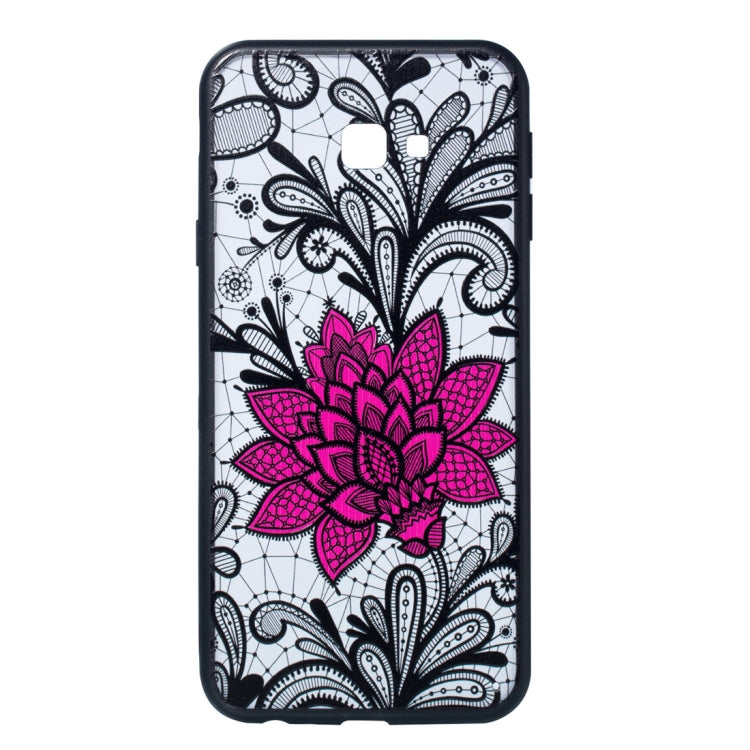 Big Lotus Pattern Embossed Lace + PC Case for Galaxy J4 Prime