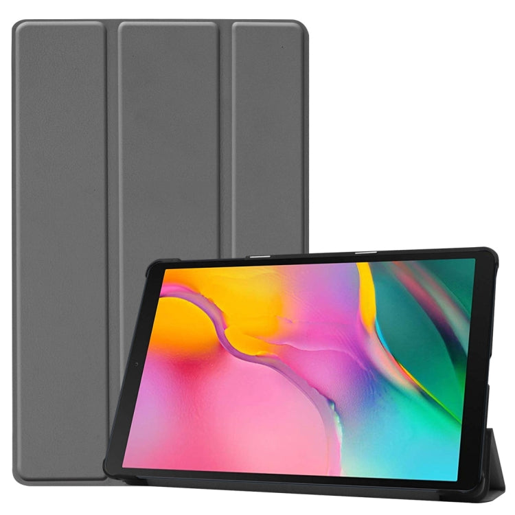 Custer Texture Horizontal Flip PU Leather Case for Galaxy Tab A 10.1 2019 (T515 / T510), with Three-folding Holder & Sleep / Wake-up Function