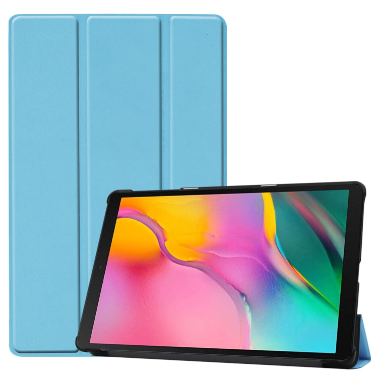 Custer Texture Horizontal Flip PU Leather Case for Galaxy Tab A 10.1 2019 (T515 / T510), with Three-folding Holder & Sleep / Wake-up Function