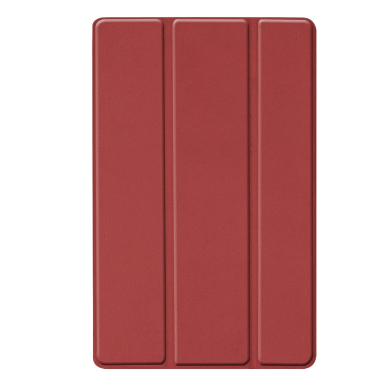 Custer Texture Horizontal Flip PU Leather Case for Galaxy Tab A 10.1 2019 (T515 / T510), with Three-folding Holder & Sleep / Wake-up Function
