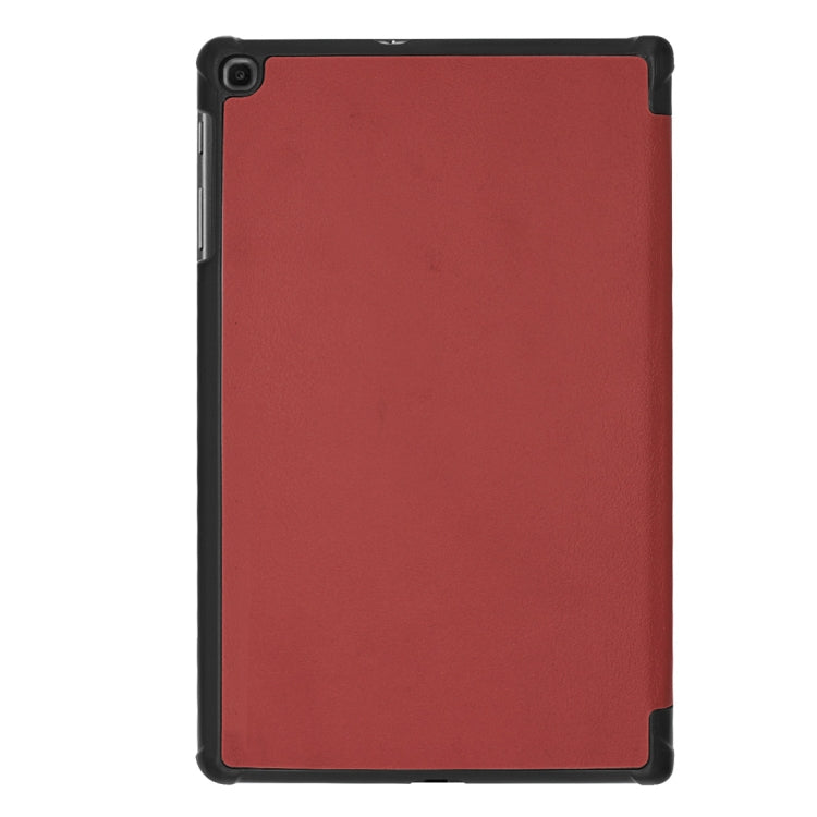 Custer Texture Horizontal Flip PU Leather Case for Galaxy Tab A 10.1 2019 (T515 / T510), with Three-folding Holder & Sleep / Wake-up Function