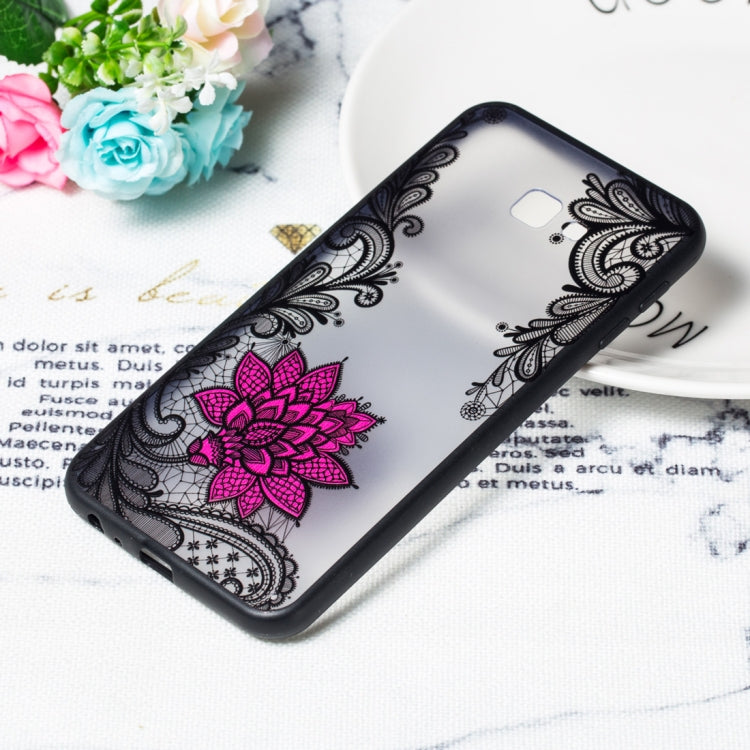 Small Lotus Pattern Embossed Lace + PC Case for Galaxy J6 Prime