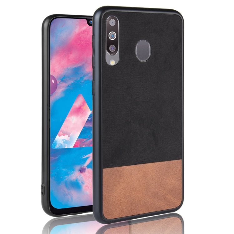 Shockproof Color Matching Denim PC + PU + TPU Case for Galaxy M30