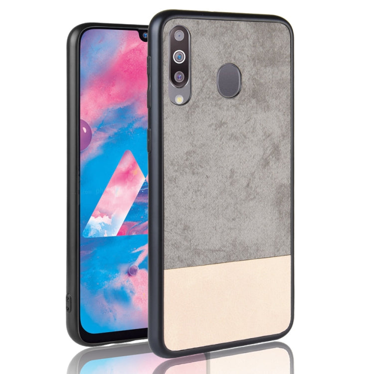 Shockproof Color Matching Denim PC + PU + TPU Case for Galaxy M30