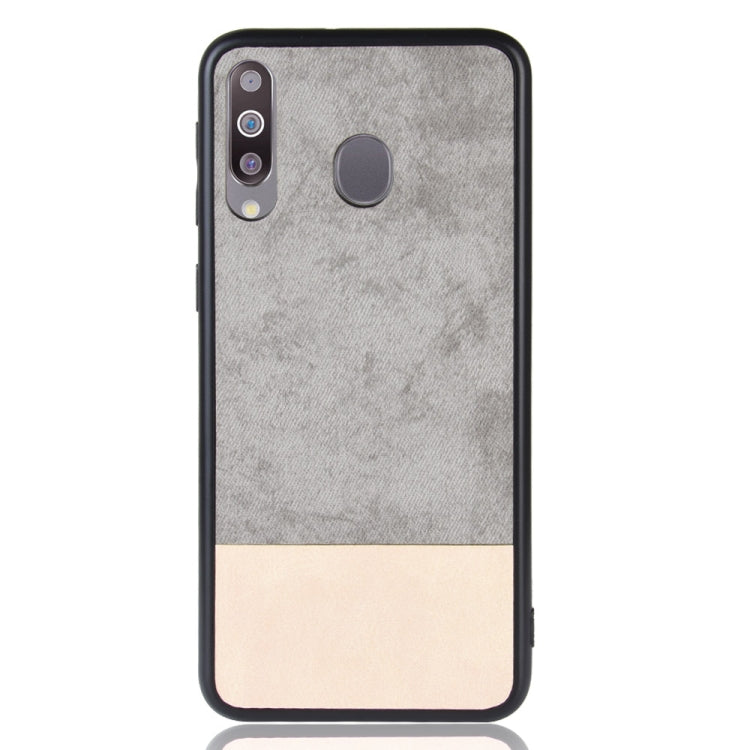Shockproof Color Matching Denim PC + PU + TPU Case for Galaxy M30