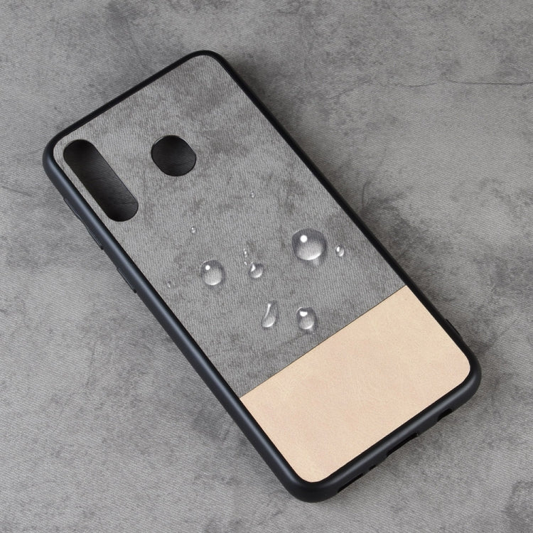 Shockproof Color Matching Denim PC + PU + TPU Case for Galaxy M30
