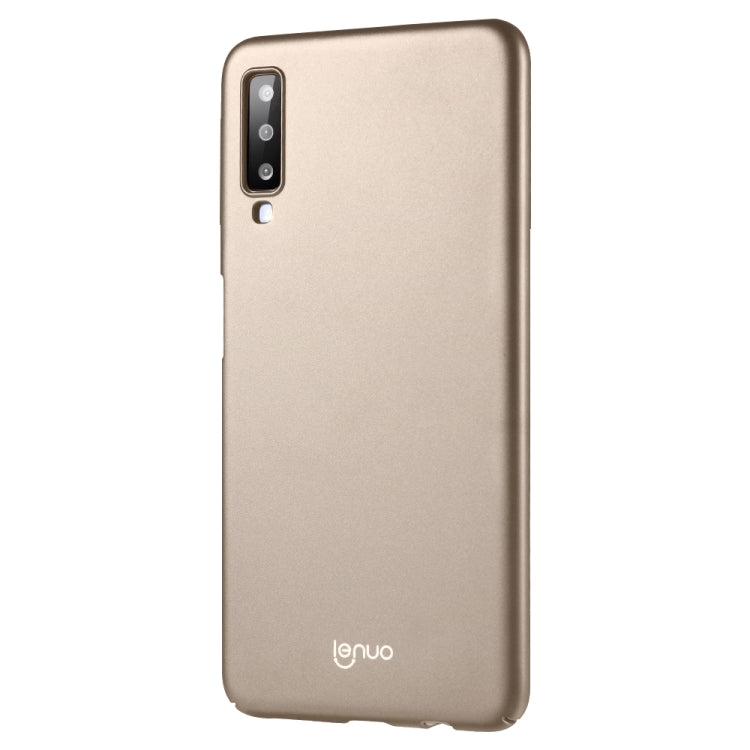 lenuo Leshield Series Ultra-thin PC Case for Galaxy A7 (2018)(Gold)