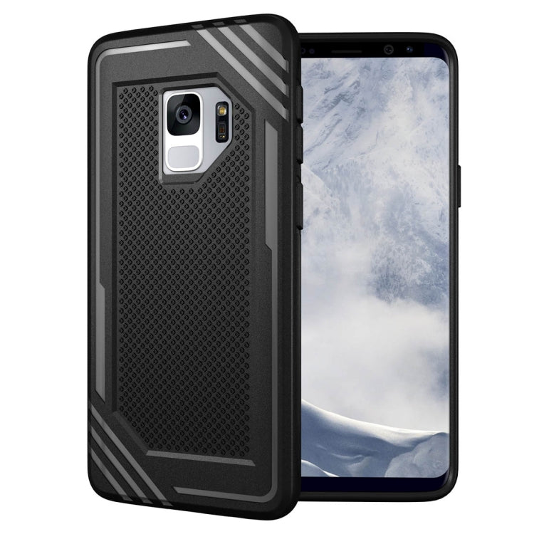 For Galaxy S9 Lattice Texture TPU Shockproof Protective Back Cover Case