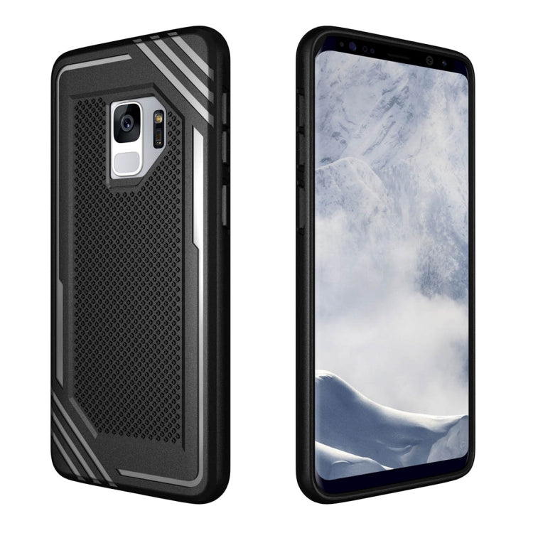 For Galaxy S9 Lattice Texture TPU Shockproof Protective Back Cover Case
