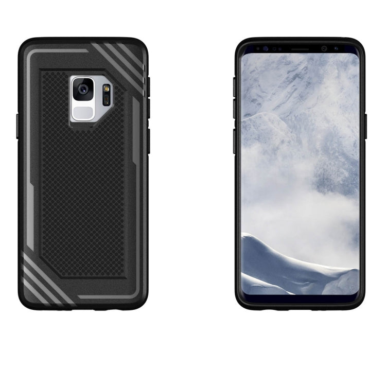 For Galaxy S9 Lattice Texture TPU Shockproof Protective Back Cover Case