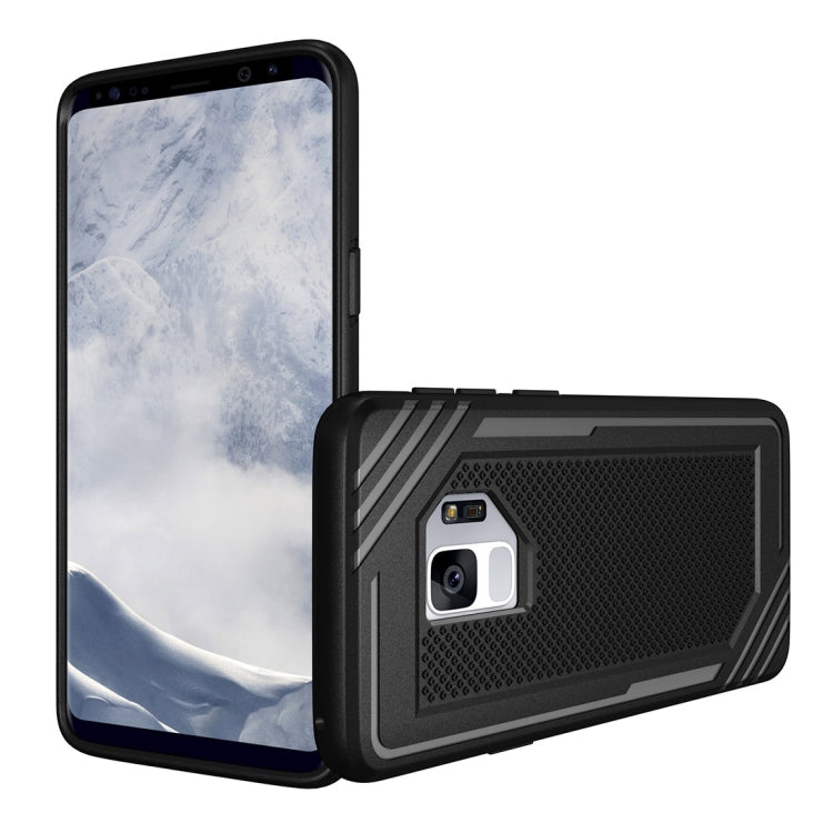 For Galaxy S9 Lattice Texture TPU Shockproof Protective Back Cover Case