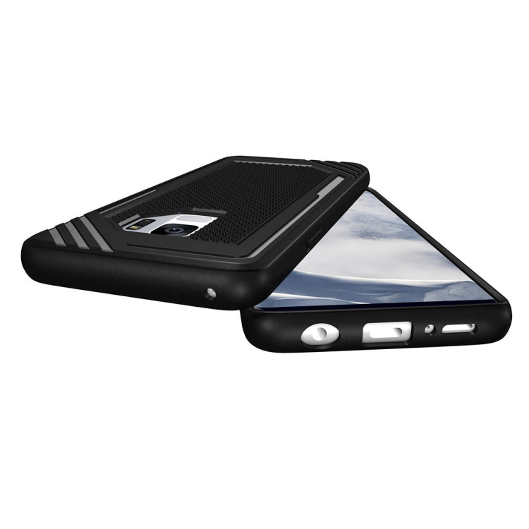 For Galaxy S9 Lattice Texture TPU Shockproof Protective Back Cover Case