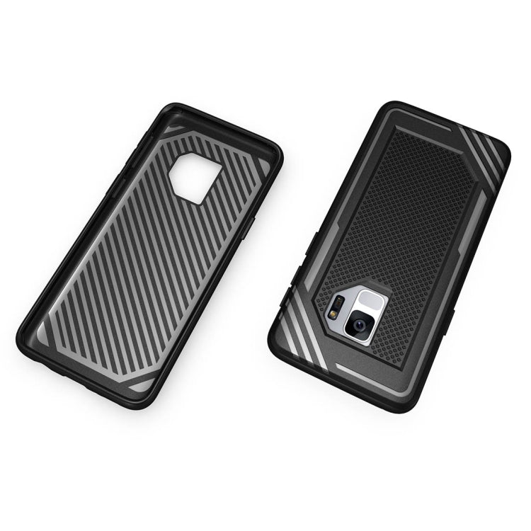 For Galaxy S9 Lattice Texture TPU Shockproof Protective Back Cover Case