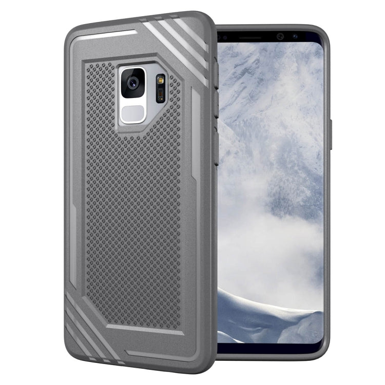 For Galaxy S9 Lattice Texture TPU Shockproof Protective Back Cover Case