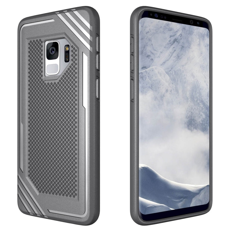 For Galaxy S9 Lattice Texture TPU Shockproof Protective Back Cover Case