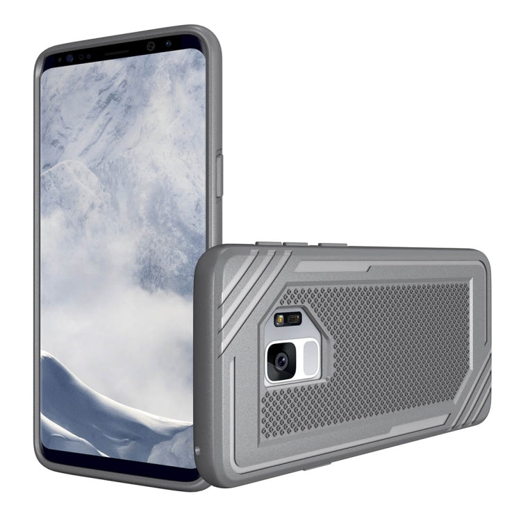 For Galaxy S9 Lattice Texture TPU Shockproof Protective Back Cover Case