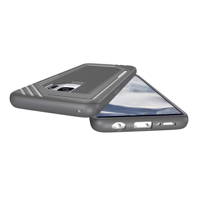 For Galaxy S9 Lattice Texture TPU Shockproof Protective Back Cover Case