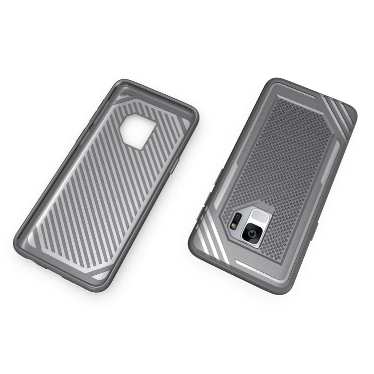 For Galaxy S9 Lattice Texture TPU Shockproof Protective Back Cover Case