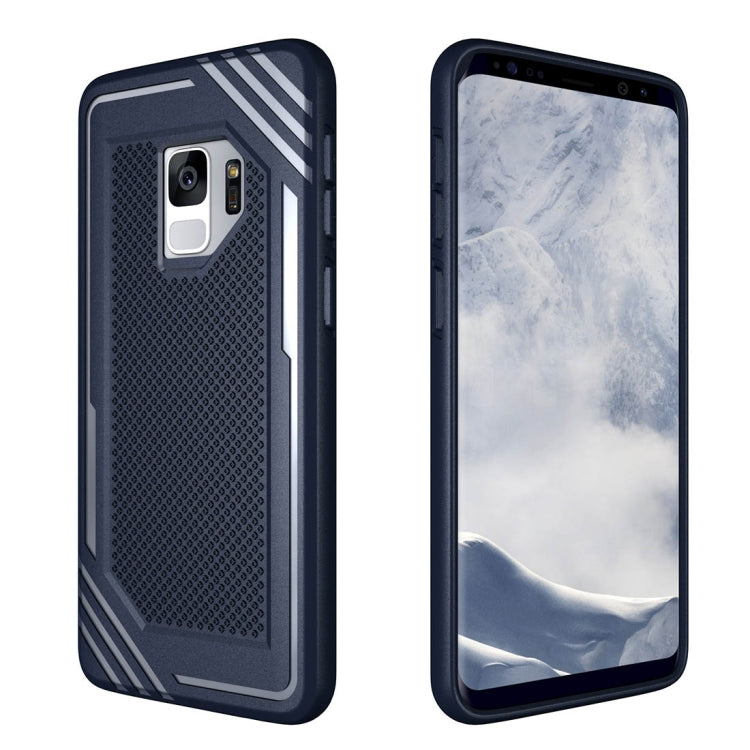 For Galaxy S9 Lattice Texture TPU Shockproof Protective Back Cover Case