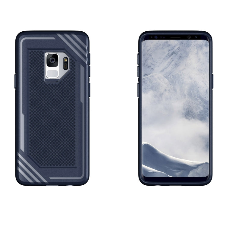 For Galaxy S9 Lattice Texture TPU Shockproof Protective Back Cover Case