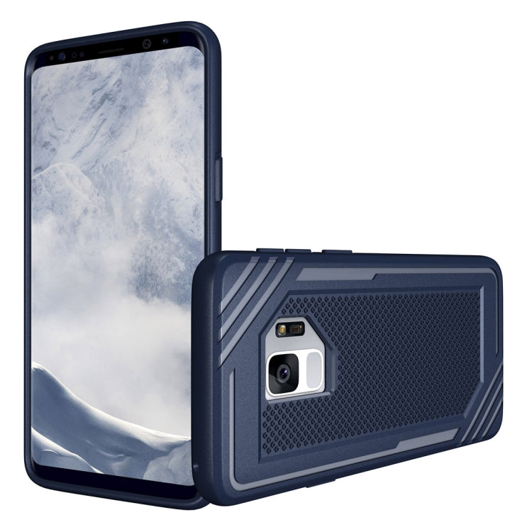 For Galaxy S9 Lattice Texture TPU Shockproof Protective Back Cover Case