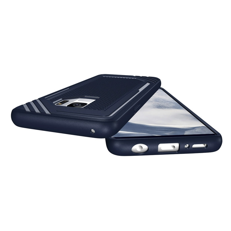For Galaxy S9 Lattice Texture TPU Shockproof Protective Back Cover Case