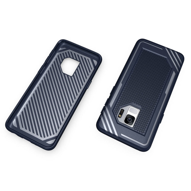 For Galaxy S9 Lattice Texture TPU Shockproof Protective Back Cover Case
