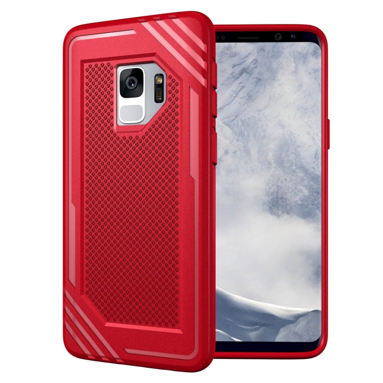 For Galaxy S9 Lattice Texture TPU Shockproof Protective Back Cover Case