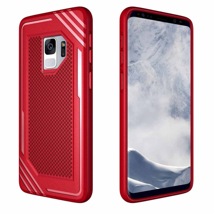 For Galaxy S9 Lattice Texture TPU Shockproof Protective Back Cover Case