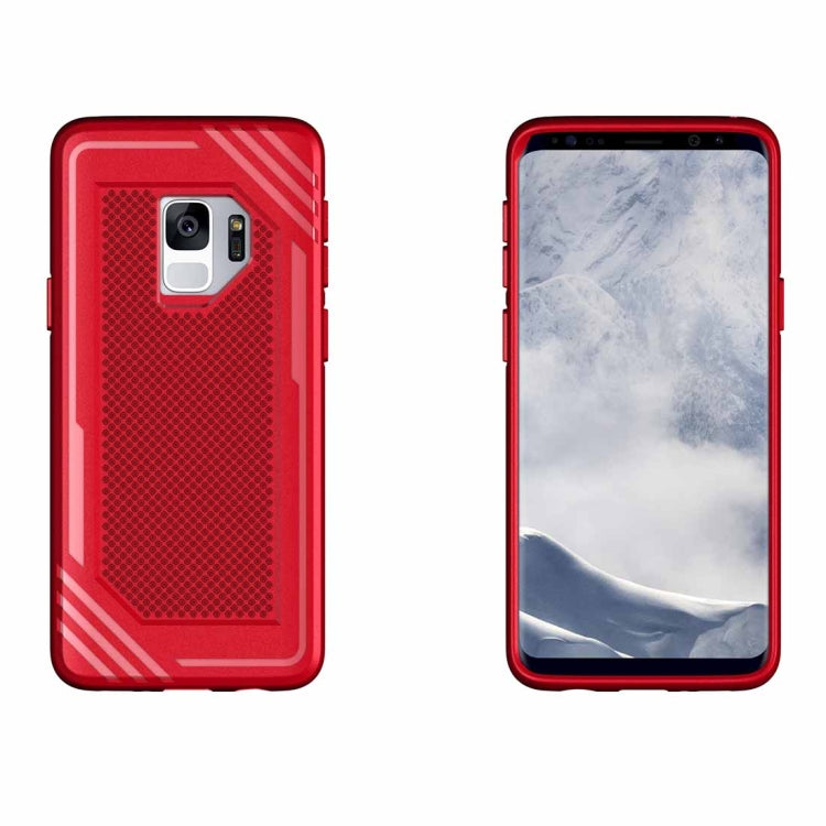 For Galaxy S9 Lattice Texture TPU Shockproof Protective Back Cover Case