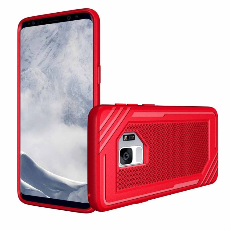 For Galaxy S9 Lattice Texture TPU Shockproof Protective Back Cover Case