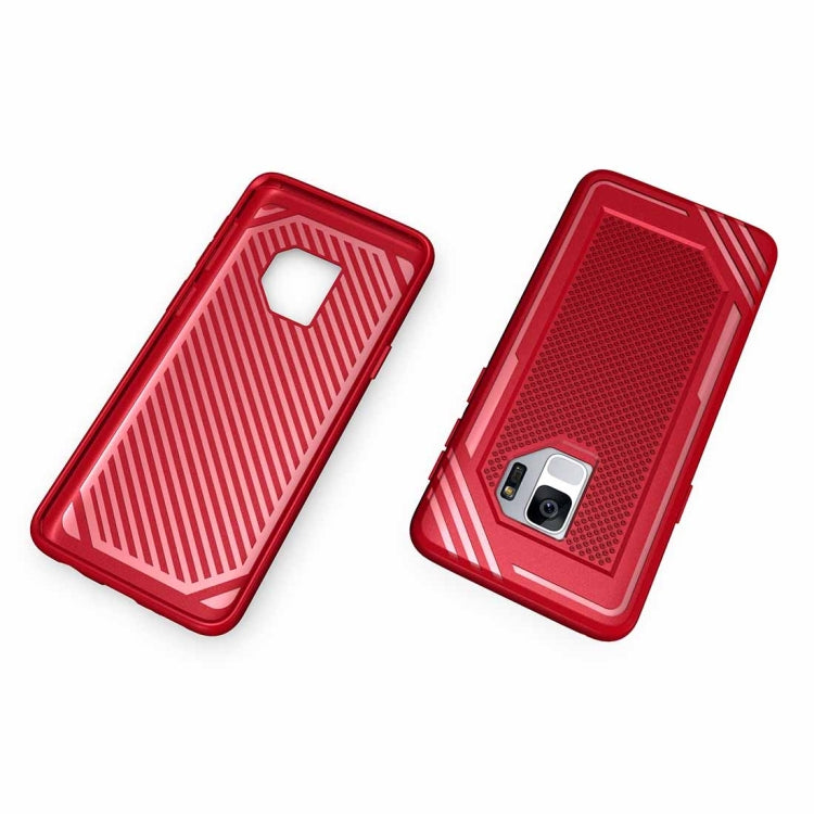 For Galaxy S9 Lattice Texture TPU Shockproof Protective Back Cover Case