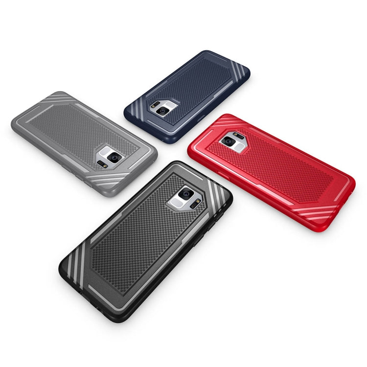 For Galaxy S9 Lattice Texture TPU Shockproof Protective Back Cover Case