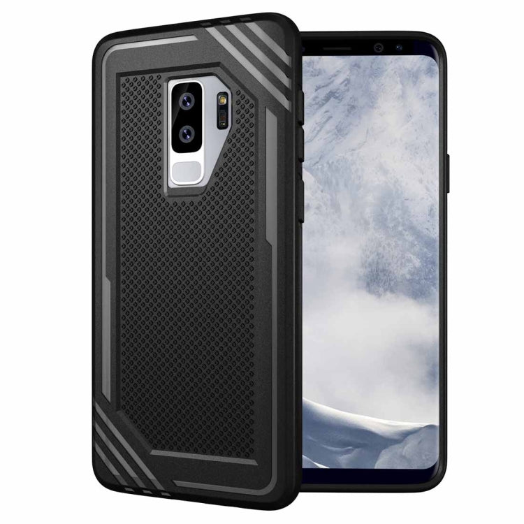 For Galaxy S9+ Lattice Texture TPU Shockproof Protective Back Cover Case