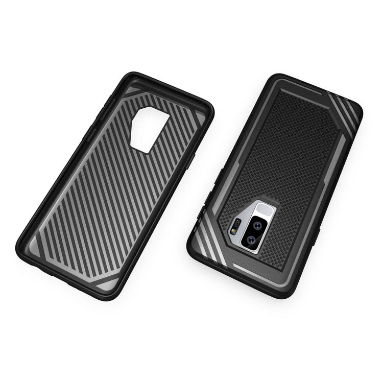 For Galaxy S9+ Lattice Texture TPU Shockproof Protective Back Cover Case